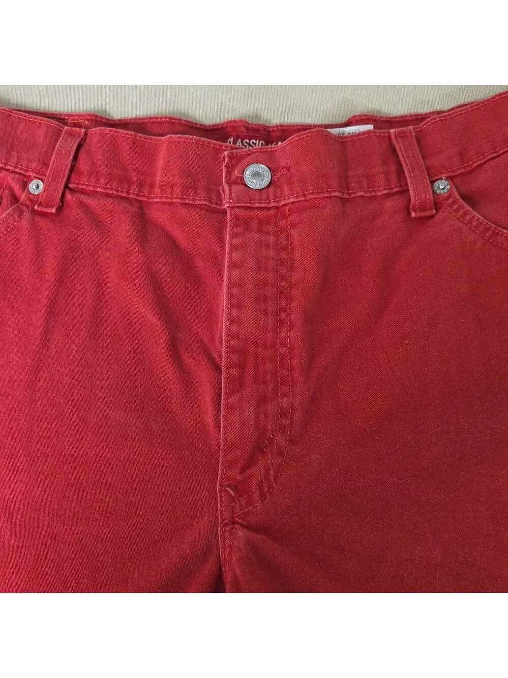Levi's Y2k Red Shorts SZ 16 - Picture 4 of 5